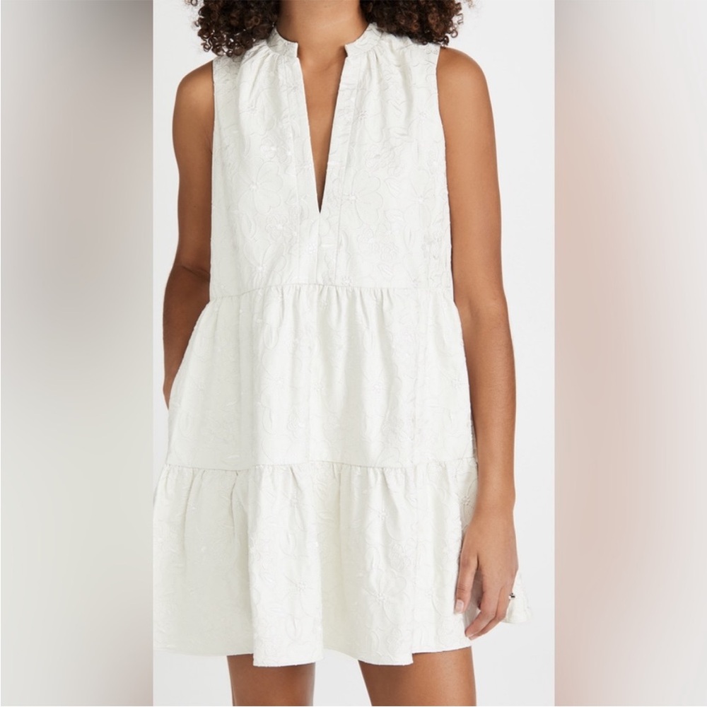 Amanda Uprichard White Jacquard Dress